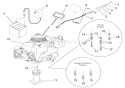 Engine And Electrical Diagram and Parts List for 911511 001472 Ariens Lawn Mower