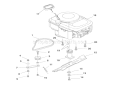 Engine, Blade & Belt Diagram and Parts List for 911402 000101 Ariens Lawn Mower