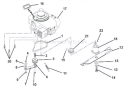 Engine, Blade & Belt Diagram and Parts List for 911396 003000 Ariens Lawn Mower