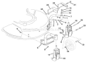 Swivel Wheels And Brackets Diagram and Parts List for 911396 003000 Ariens Lawn Mower