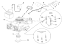 Engine And Electrical Diagram and Parts List for 911516 005106 Ariens Lawn Mower