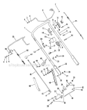 Handlebar And Controls Diagram and Parts List for 911051 000101 Ariens Lawn Mower