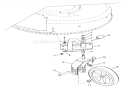 Swivel Wheels And Brackets Diagram and Parts List for 911051 000101 Ariens Lawn Mower