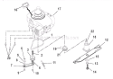 Engine, Blade And Belt Diagram and Parts List for 911133 000101-004999 Ariens Lawn Mower