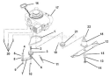 Engine, Blade & Belt Diagram and Parts List for 911337 003000 Ariens Lawn Mower