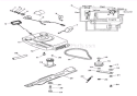Engine, Blade & Belt Diagram and Parts List for 911069 000101 Ariens Lawn Mower