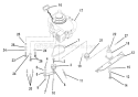 Engine, Blade And Belt Diagram and Parts List for 911102 000445 Ariens Lawn Mower