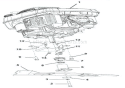 Engine, Blade And Belt Diagram and Parts List for 911207 000101 Ariens Lawn Mower