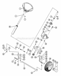 Steering Assembly Diagram and Parts List for 927025 000101 Ariens Lawn Tractor