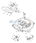 Mower Pan Diagram and Parts List for 927049 000101 Ariens Lawn Tractor