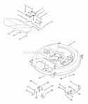 Mower Pan Diagram and Parts List for 927056 000101 Ariens Lawn Tractor
