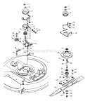 Mower Spindle Diagram and Parts List for 927042 000101 Ariens Lawn Tractor