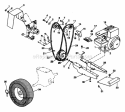 Drives Diagram and Parts List for 901021 000101 Ariens Tiller