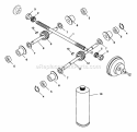 Gear And Shafts Diagram and Parts List for 901021 000101 Ariens Tiller