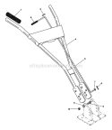 Handlebars Diagram and Parts List for 901021 000101 Ariens Tiller