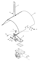 Tine Hood Diagram and Parts List for 901021 000101 Ariens Tiller