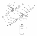 Gear And Shafts Diagram and Parts List for 901025 000101 Ariens Tiller