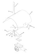 Tine Hood Diagram and Parts List for 901025 000101 Ariens Tiller