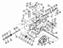 Transmission Assembly Diagram and Parts List for 901011 000101 Ariens Tiller