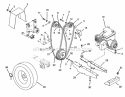 Engine, Drive And Wheels Diagram and Parts List for 901428 000101 Ariens Tiller