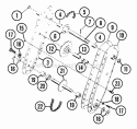 Chain Case Assembly Diagram and Parts List for 902022 000101 Ariens Tiller