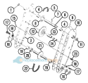 Chain Case Assembly Diagram and Parts List for 902022 003201 Ariens Tiller