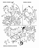 Frame & Handlebar Assembly Diagram and Parts List for 902019 003001 Ariens Tiller