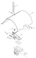 Tine Hood Diagram and Parts List for 901402 000101 Ariens Tiller