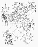 Tine & Drive Assembly Diagram and Parts List for 901009 000101 Ariens Tiller
