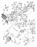 Tine & Drive Assembly (Cast Iron Transmission Case) Diagram and Parts List for 901009 000101 Ariens Tiller
