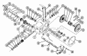 Transmission Assembly (Cast Iron Transmission Case) Diagram and Parts List for 901009 000101 Ariens Tiller
