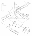 Transmission Gearcase Diagram and Parts List for 901024 000101 Ariens Tiller