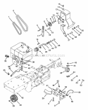 Belt Drive And Tines Diagram and Parts List for 901027 000101 Ariens Tiller