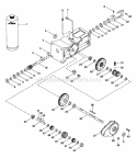 Transmission Gearcase Diagram and Parts List for 901400 000101 Ariens Tiller