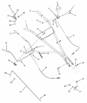 Handlebar And Upper Controls Diagram and Parts List for 901429 000101 Ariens Tiller