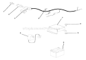Electrical Harness & Battery Diagram and Parts List for 911113 000101-001999 Ariens Lawn Mower