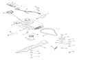 Engine, Blade & Belt Diagram and Parts List for 911078 000101 Ariens Lawn Mower