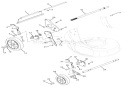 Wheels & Adjusters Diagram and Parts List for 911314 002001 Ariens Lawn Mower