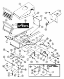 Front Frame Assembly Diagram and Parts List for 927027 000101 Ariens Lawn Tractor