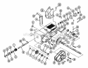 Transmission Assembly Diagram and Parts List for 901015 000101 Ariens Tiller