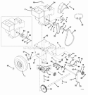 Discharge Chute And Crank Diagram and Parts List for 939003 000101 Ariens Snow Blower