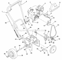 Discharge Chute Crank Diagram and Parts List for 932310 000101 Ariens Snow Blower