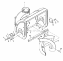 AugerImpeller Housing Diagram and Parts List for 932031 002200 Ariens Snow Blower