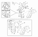 Discharge Chute Crank Diagram and Parts List for 932037 004501 Ariens Snow Blower