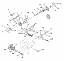 Engine And Belt Drive Diagram and Parts List for 932311 000101 Ariens Snow Blower