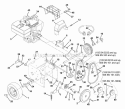 Discharge Chute Crank Diagram and Parts List for 932506 000101 Ariens Snow Blower