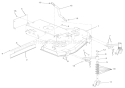 Frame & Front Casters Diagram and Parts List for 911410 000101 Ariens Lawn Mower