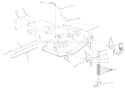 Frame & Front Casters Diagram and Parts List for 911413 000101-012999 Ariens Lawn Mower