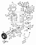 Transaxle/Drive Assembly Diagram and Parts List for 935009 000101 Ariens Lawn Tractor