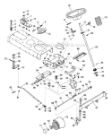 Steering Diagram and Parts List for 936006 001150 Ariens Lawn Tractor